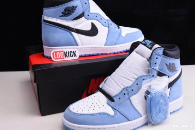 1 HIGH AIR WHITE BLACK UNIVERSITY RETRO BLUE 555088-134 JORDAN 0729